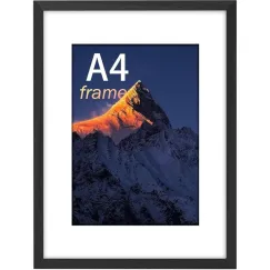3 pcs Set Photo Frames 21X29.7Cm, A4 Black Frame, Can Be Placed Or Hung On The Wall High Quality Wooden Photo Frame