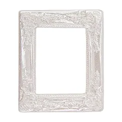 Vintage Picture Frames Tiny Picture Frames Antique Photo Frame Mini Vintage Frame Ornate Resin Oval Frame Table Top Display Frame Home Wedding Decor 2×2.4 in Silver