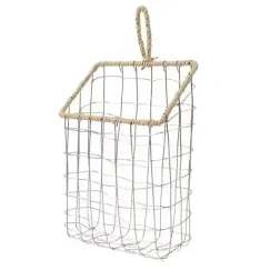 Wire Woven Storage Basket for Home Organization Sundry Basket Decorative Storage - Large