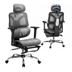 Artiss Ergonomic Office Chair Footrest Grey