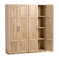 Artiss 2x Buffet Sideboard Cabinet Pantry Hutch Kitchen Storage Organiser Pine