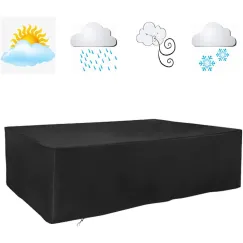 Garden Furniture Cover - 240*140*90 cm - Garden Furniture Protective Cover - Protective Cover for Table (Rectangular) - Lounge Set Cover - Garden Table Cover - Waterproof - Windproof - Dustproof Oxford Fabric - Furniture Covers - with drawstring - for Tab