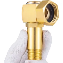 Lead-Free Brass Garden Hose Adapter,Hose Reel Parts Fittings,90 Degree Brass Replacement Part Swivel