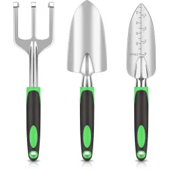 3-Piece Garden Tool Set - Gardening Set - Garden Kit - Tools for the Garden - Hand Tools - Garden Shears - Ideal Garden Gift for Women and Men - For Garden Lovers - Green