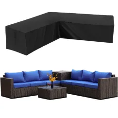 Garden Corner Sofa Cover Waterproof 210D Oxford L Shape Furniture Cover, 300 x 300 x 98 cm