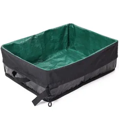 Travel Litter Box, Foldable Cat Litter Tray Anti Leakage Cat Litter Collection with Handle for Small Medium Cat Rabbit