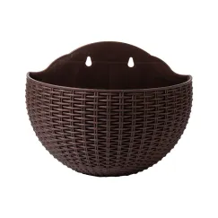Exquisite Wall Flower Pot, Plastic Hanging Planter for Outdoor Garden Balcony, Home Decor Bucket Planter L