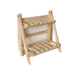 2 Tiers Plant Stand Bamboo, Plant Stand Indoor, Tabletop Bamboo Succulent Plant Stand for Window Sill Plant Shelf, Plant Stand
