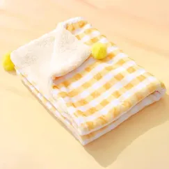 Pet Mat - Soft Pet Blanket - Warm Plush Blanket for Dogs and Cats - Comfortable & Cozy Sleep Blanket - 55*45cm - Yellow