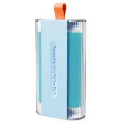 Double Roller Washable Lint Remover with Dust Cover, Portable Reusable Pet Hair and Dust Sticky Roller—Blue