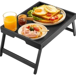 Folding table - Camping table - Portable folding table - Can be used as a dining table, TV table, laptop table, snack table, sofa table or work table - Black