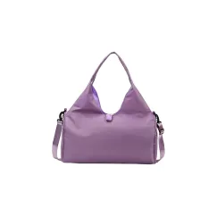 Gym Tote Bag with Shoe Compartment and Wet Dry Storage Pockets for Women Travel Duffel Bag Yoga Gym Bags with Yoga Mat Holder -Purple