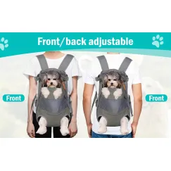 Gray Black outdoor pet backpack, dog backpack, pet carrier, outdoor dog gear, pet travel, dog transportation, Australia pet carrier, small dog backpack, medium dog carrier, breathable pet backpack