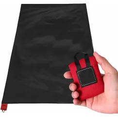 Mini Pocket Picnic Blanket - Sack Blanket - 150 x 110 Cm - Water-Repellent & Lightweight - Outdoor Blanket - Picnic Blanket - Beach Towel - Sand-Free Beach Mat - Outdoor Rug - Red - Perfect For Outdoors, Camping, Hiking, Traveling