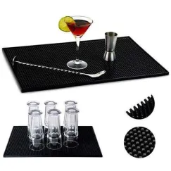 Black Dish Mat - Dish Rack, 45 x 30cm