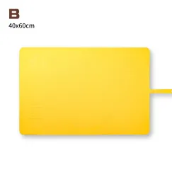 Large Silicone Baking Mat with Measurement Guide, Non-Slip Dough Rolling Mat for Pastry, Fondant and Pizza, Yellow, 60 x 40 cm