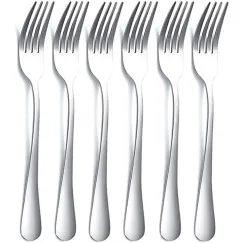 Cutlery Forks - 6 pieces - Stainless steel cutlery forks - Cutlery set - Suitable for Western dishes, desserts and coffee.