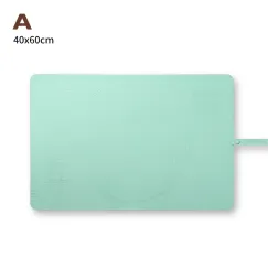 Large Silicone Baking Mat with Measurement Guide, Non-Slip Dough Rolling Mat for Pastry, Fondant and Pizza, Green, 60 x 40 cm