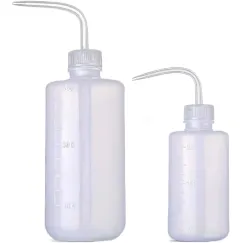 Squeeze Bottle Plant Watering Can Eye Wash Bottle Squeeze Irrigation Plastic Small Watering Can for Indoor Plants Tattoo (2pcs, 250ml and 500ml)