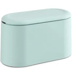 Trash Can - Sensor Trash Can - Sturdy - Countertop Waste Bin - Mini Trash Can - Desktop - Tabletop Waste Bin - Plastic Trash Can - Bathroom Waste Bin - Recycling Waste Bin - Car Trash Can - Blue - Office Trash Cans - Home / Office