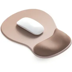 Gel mouse pad - mouse pad with wrist rest - Gaming Mouse Pad - Mouse Pad with Memory Foam Wrist Rest and Non-Slip Base - Non-Slip - Desk Accessories for Office - Office - For Computer, Cafe, Home & Office - 26 × 19.5 cm - Gradient Apricot