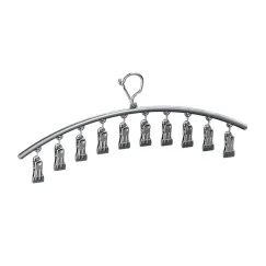 3PCS Windproof Clothes Drying Rack Balcony Hanger Pantyhose Underwear Clips - Grey