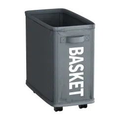 Laundry Baskets with Wheels and Handle, Collapsible Laundry Baskets, Clothes Laundry Basket with Removable Wash Bags for College Dorm, Rolling Laundry Hamper Dark Gray