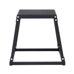 Plyometric Jump Box, 18 Inch Plyo Box, Steel Plyometric Platform and Jumping Agility Box, Anti-Slip Fitness Exercise Step Up Box for Home Gym Training, Conditioning Strength Training, Black