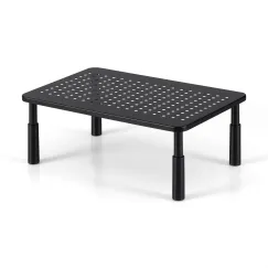 Artiss Monitor Stand Adjustable Riser For Computer Monitor And Laptop 3 Height Desk Organizer Black