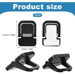 2Pcs Keyboard Riser Self-Adhesive Mini Portable Laptop Stand Foldable Portable Computer Self Adhesive Keyboard Riser for Laptop Most Keyboards, Black ABS Adjustable Keyboards Stand for Desktop