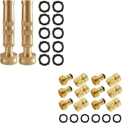 4" Twist Hose Nozzle + Garden Hose Quick Connector