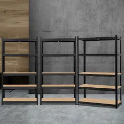 Giantz 3x1.8M Garage Shelving Warehouse Rack Pallet Racking Storage Shelf Black