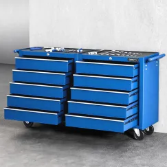 Giantz Tool Chest Trolley 10 Drawers Toolbox Storage Blue