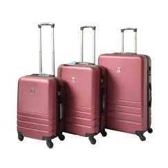 ABS Luggage Suitcase Set 3 Code Lock Travel Carry  Bag Trolley Maroon S M L