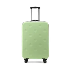 Green 20 Inch Foldable Carry-on Suitcase with 360 Spinner Wheels and Combination Lock, Lightweight Space Saving Hard Shell Luggage for Australian Travel