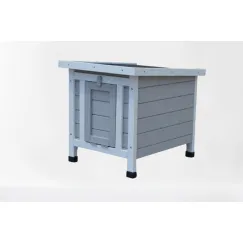 YES4PETS Grey Small Chicken Coop Rabbit Hutch Ferret Cage Guinea Pig Dog Cat Nesting Box