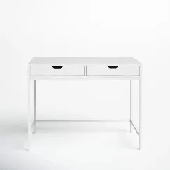 White Computer Desk – Modern PC Laptop Table for Gaming, Home Office, or Study Space Furniture