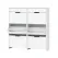 Artiss 2x Shoe Cabinet Organiser 3 Flip Drawer High Gloss White