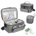 Double Layer Sewing Accessories Organizer with 2 Detachable Pouches, Large Sewing Storage Bag for Sewing Tools (BAG ONLY), Gray