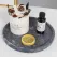 Genuine Black Marble Tray, Natural Stone Round Tray, Decorative Marble Tray, High End Bathroom Tray, Vanity Tray (Black 5.5")