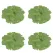 4 Pieces Flower Placemat, 3D Flower Placemats, Flower Shape Placemat, Heat-Resistant And Washable Placemat for Dining Table, Green