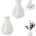 Vase - 2 Pieces - Plant Vase - Flower Vase - Dried Flower Vase - Home Accessories for Flowers and Bouquets - Decorative Accessories - Wedding - Birthday - Modern - Decoration - Indoor Vase - Faux Ceramic - Plastic - 13.5*20cm