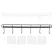 2pcs Wall Mounted Coat Rack Stainless Steel Wall Hanging Coat Hook Rail with 6 Hooks for Clothes Towel Hat 6 Hooks 1 Black 1 White