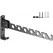 Wall-mounted coat rack - foldable - black - 35 cm - coat hook - hanger - drying rack