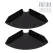 2pcs Wall Mount Floating Corner Shelves Quarter Round Hanging Corner Shelves for Bedrooms Living Rooms Shower Room Black