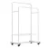 Heavy Duty Double Clothes Rail Rack Garment Hanging Display Stand 4 Wheel Armoir