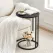 Artiss Coffee Table Side Table Round Black Martha