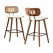 2x Artiss Bar Stools Kitchen Counter Rattan Chairs PU Leather Padding