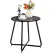 Outdoor Metal Side Table – Rust-Resistant Patio Small Round End Table, Accent Coffee Table for Balcony, Garden, Porch, Living Room & Bedroom – Lightweight Portable Plant Stand, Black