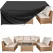 Patio Furniture Covers, Outdoor Furniture Covers Waterproof, Heavy Duty Oxford Patio Table Cover for Outdoor Table, Chair, Sofa, Desk (Black, 108"L x 82"W x 28"H)